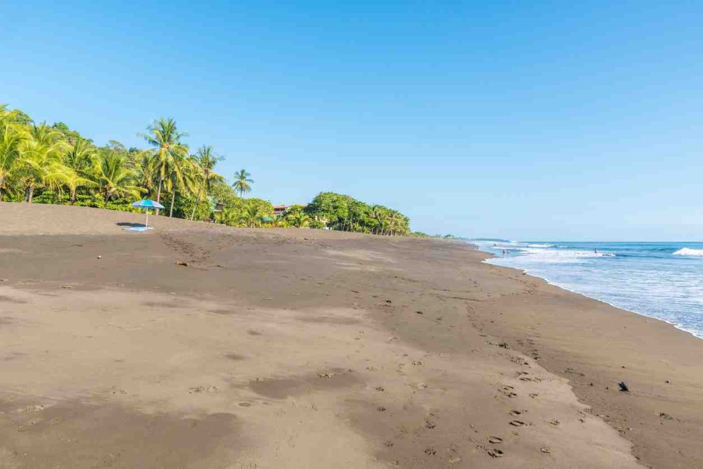 Playa Hermosa is among the beautiful black sand beaches in Costa Rica